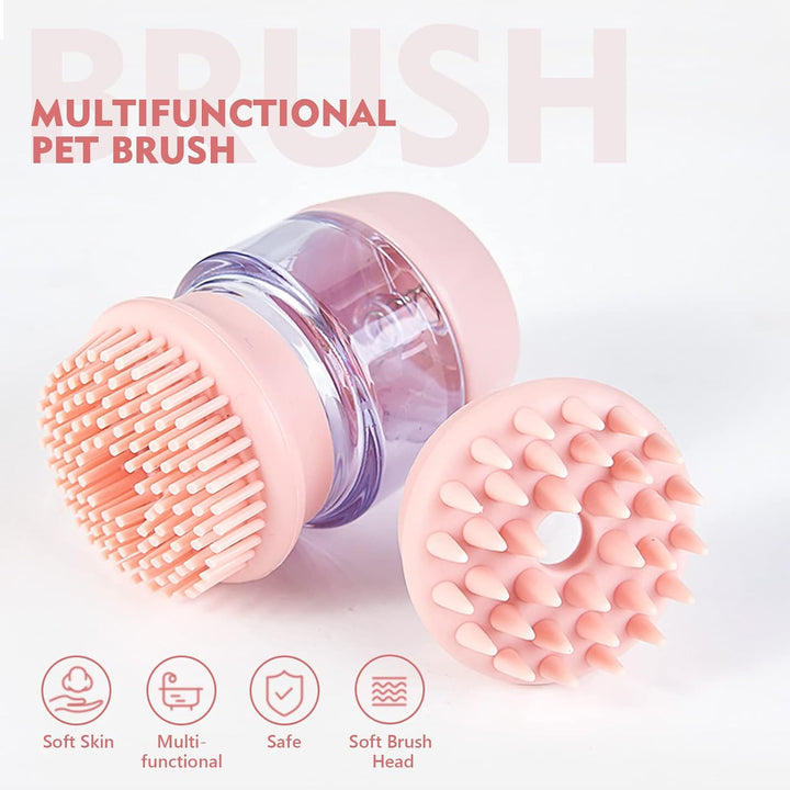 Transform Bath Time with the Silicone Double Head Pet Bath Grooming Shampoo Brush